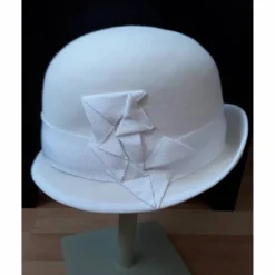 Filzhut Weiß Origami