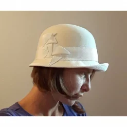 Filzhut Weiß Origami