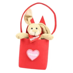 Filztasche mit Hasenohren und Hase personalisiert -  Geschenk zu Ostern mit Name - Filztasche in Filzherz