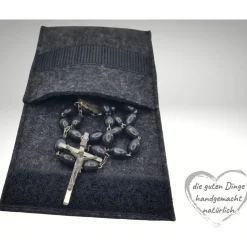 Filztäschchen NAME Rosenkranz personalisiert.  Farbwahl Rosenkranztasche