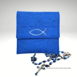Filztäschchen Rosenkranz ICHTYS Fisch Filzetui Rosenkranztasche Farbwahl