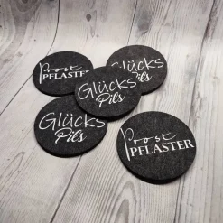 Filzuntersetzer 10 x 10 cm, Plott mit Flexfolie