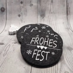 Filzuntersetzer 10 x 10 cm, Plott mit Flexfolie