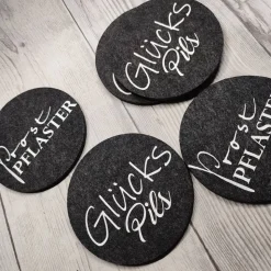 Filzuntersetzer 10 x 10 cm, Plott mit Flexfolie