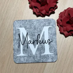 Filzuntersetzer personalisiert mit Namen Filz Untersetzer Gastgeschenk Hochzeit Geschenk