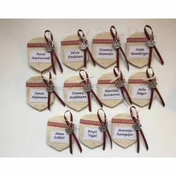 Filz-Wappen, Trachten-Brosche , Namensschild, Namensträger, Wappen-Anstecker Wunschbeschriftung, personalisiert