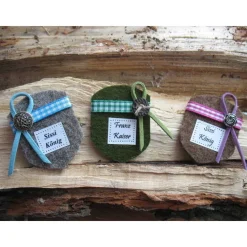 Filz-Wappen, Trachten-Brosche , Namensschild, Namensträger, Wappen-Anstecker Wunschbeschriftung, personalisiert