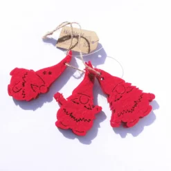 Filzwichtel Anhänger rot 6 Stück