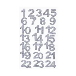 Filzzahlen Adventskalender grau Zahlen Adventskalenderzahlen