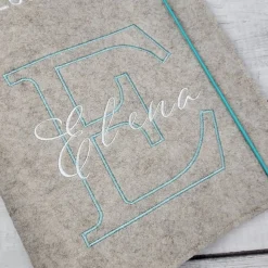 Filz-Zeugnismappe A4 personalisiert, Einschulungsgeschenk, Schulanfang