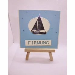 Finanzspritze mit Karte zur Kommunion - für Jungs, Geldgeschenk mal anders