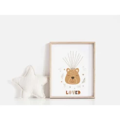 Fingerabdruck Gästebuchposter Gästebuch Kinder Taufe Babyparty Bär Loved, Digital Download