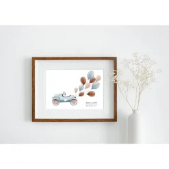 Fingerabdruck Gästebuchposter Gästebuch Jungen Luftballon Auto, Babyparty Erinnerung, Digital Download, PDF