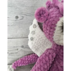 Fiora – der rosa Häkel-Drache. Gr. ca.30 cm