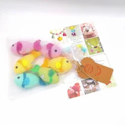 Fisch gehäkelt, Amigurumi, 100 % Baumwolle, als Dekoration zur Taufe, Konfirmation, Geburtstag oder Babyparty, Wunschfar