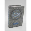 Fisch im Kreis Gotteslobhülle Gebetbuch Hülle Geschenk Kommunion Firmung Geschenkidee Gott Kirche religiös personalisier