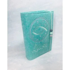 Fisch im Kreis Gotteslobhülle Gebetbuch Hülle Geschenk Kommunion Firmung Geschenkidee Gott Kirche religiös personalisier