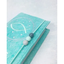 Fisch im Kreis Gotteslobhülle Gebetbuch Hülle Geschenk Kommunion Firmung Geschenkidee Gott Kirche religiös personalisier