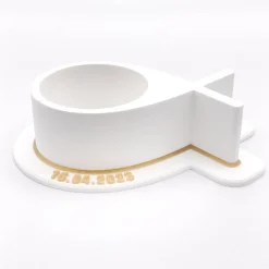 Fisch Kerzenständer für Kommunion, Konfirmation & Taufe in verschiedenen Größen