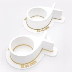 Fisch Kerzenständer für Kommunion, Konfirmation & Taufe in verschiedenen Größen