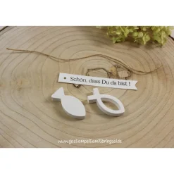 Fische Deko 4er Set (8 Fische) Raysin Tischdekoration Konfirmation, Kommunion, Firmung, Jugendweihe, Taufe, Gastgeschenk