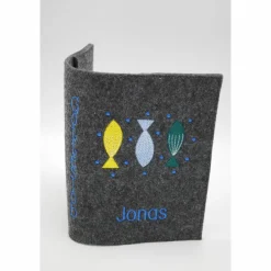 Fische Gebetbuch Hülle Geschenk Kommunion Firmung Rosenkranz religiös personalisierbar