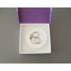 Flache Mini-Ablageschale / Ring-Schale - transparente Optik, ideales Geschenk zur Hochzeit, Verlobung oder Valentin