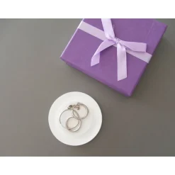 Flache Mini-Ablageschale / Ring-Schale - transparente Optik, ideales Geschenk zur Hochzeit, Verlobung oder Valentin