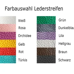 Flachmann Edelstahl 180 ml + Hülle bestickt mit Widder aus Wollfilz + Leder inkl. Geschenkbox - Farbauswahl