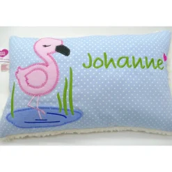 Flamingo Flamingokissen Karibik Namenskissen Taufkissen Kuschelkissen Kindergartenkissen Geburtsgeschenk