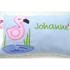 Flamingo Flamingokissen Karibik Namenskissen Taufkissen Kuschelkissen Kindergartenkissen Geburtsgeschenk