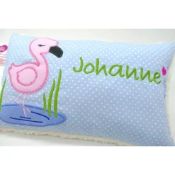 Flamingo Flamingokissen Karibik Namenskissen Taufkissen Kuschelkissen Kindergartenkissen Geburtsgeschenk