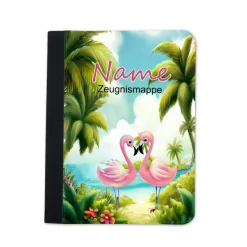 Flamingo Zeugnismappe personalisiert | Zeugnismappe | Zeugnismappe mit Namen | Urkundenmappe
