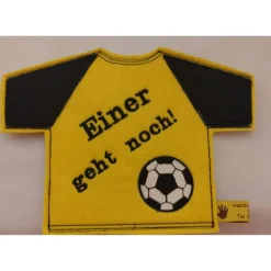 Flaschen Shirt Einer geht noch  Gelb  – Oh wie ist das schön für Piccolos, Miniweinflaschen