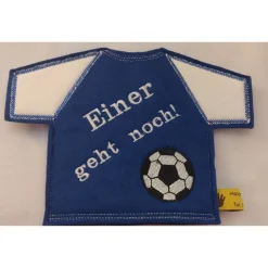 Flaschen Shirt Einer geht noch  Blau  – Oh wie ist das schön für Piccolos, Miniweinflaschen