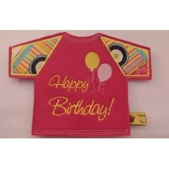 Flaschen Shirt Happy Birthday – Personalisiertes Geschenk für Piccolos, Miniweinflaschen &
