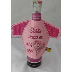 Flaschen Shirt Schön dass es dich gibt – Personalisiertes Geschenk für Piccolos, Miniweinflaschen & kleine Bierflaschen