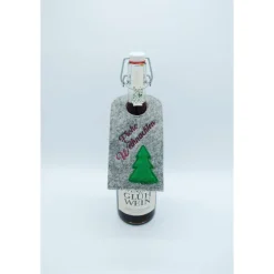 Flaschenanhänger Filz Geschenk Weihnachten Sylvester edel Deko Frohe Weihnachten Geschenkidee Geburtstag Feier Sekt Wein