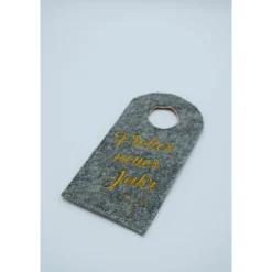 Flaschenanhänger Filz Geschenk Weihnachten Sylvester edel Deko 