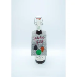 Flaschenanhänger Filz Geschenk Weihnachten Sylvester edel Deko Frohes Fest Geschenkidee Geburtstag Feier Sekt Wein Prose