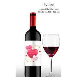 Flaschenetikett, selbstklebend, Personalisiertes Wein Flaschen Etikett Weihnachten, Christmas ,Selbstklebendes Weinetike