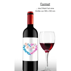 Flaschenetikett, selbstklebend, Personalisiertes Wein Flaschen Etikett Weihnachten, Christmas ,Selbstklebendes Weinetike