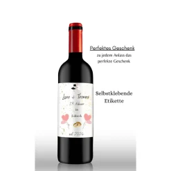 Flaschenetikett, selbstklebend, Personalisiertes Wein Flaschen Etikett Weihnachten, Christmas ,Selbstklebendes Weinetike