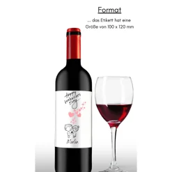 Flaschenetikett, selbstklebend, Personalisiertes Wein Flaschen Etikett Weihnachten, Christmas ,Selbstklebendes Weinetike