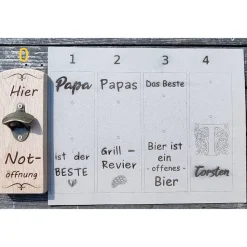 Flaschenöffner aus Vollholz zur Wandbefestigung