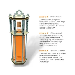 Flaschenkäfig – Originelles Männergeschenk & Geschenkverpackung für Flaschen, Handgefertigt & Wiederverwendbar