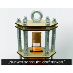 Flaschenkäfig DIY-Bausatz | Lustiges Geschenk für Männer & Frauen | Geburtstag, Party, Mitbringsel | Für 0,7L Flaschen