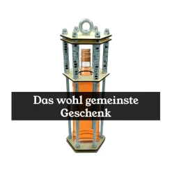 Flaschenkäfig Geschenk für Männer – Originelle Geschenkidee für Alkoholflaschen, Handgefertigt aus Holz