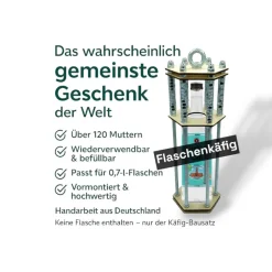 Flaschenkäfig Geschenk für Männer – Originelle Geschenkverpackung zum Geburtstag oder zur Party