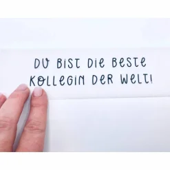 Flaschenpost Kollegin Geschenk für Weihnachten, Karte, beste Kollegin der Welt